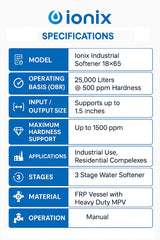 Ionix Industrial Ion Exchange Manual Water Softener