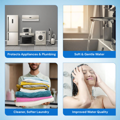 Ionix Dual Vessel Automatic Water Softener WSA02-FRP-100 | 14×65 FRP ClearPro Filter + 100L Resin Softener | Automatic Regeneration | Whole House Water Treatment System