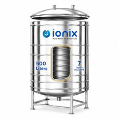 IONIX 500 Litre Stainless Steel Insulated Water Tank – 7 Layer, Food-Grade SS 304 with Stand