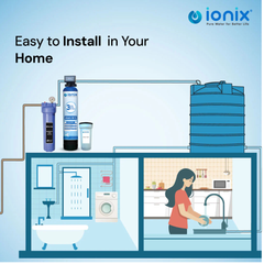Ionix Ion Exchange Technology Based Automatic Water softener WSA01-FRP-75 model, India's First 3 Stage water softner with High capacity Calcium Holding Resin , Easy maintenance with Automatic Regenration