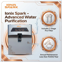 IONIX Silver Spark RO – Premium Stainless Steel Tank Water Purifier | 8 Litres | SS 304.