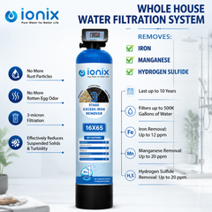 Ionix Excess Iron Remover 16x65 Automatic | Advanced Whole House Iron Filtration System