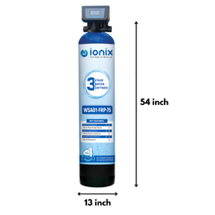 Ionix Ion Exchange Technology Based Automatic Water softener WSA01-FRP-75 model, India's First 3 Stage water softner with High capacity Calcium Holding Resin , Easy maintenance with Automatic Regenration