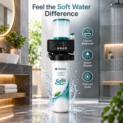 IONIX Softie Fully Automatic Bathroom Water Softener – 6L Food Grade Resin