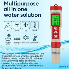 IONIX ORP Meter Oxidation Reduction Detector Redox Tester for Water Purity, water ORP tester, red