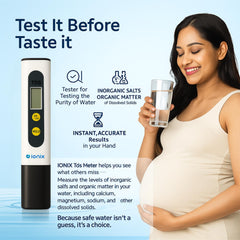 IONIX Digital Tds Tester & Ph Test Strips Combo, TDS Meter for Water Testing for Measuring Tds/Ppm- White