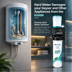 IONIX Softie Fully Automatic Bathroom Water Softener – 6L Food Grade Resin