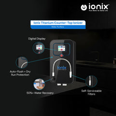 Ionix Titanium Counter Top Ionizer – Counter Top Water Ionizer with 5 Titanium Plates