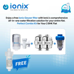 Ionix 2 BHK - Family Water Filter Kit (1 Tap Filter + 2 Shower Filters + 1 Washing Machine Filter)
