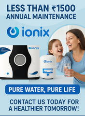 Ionix Under Sink RO + UF Water Purifier for Home - Alkaline + Copper Retention Technology