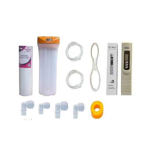 Ionix Transparent Pre Filter for RO Water Purifier & TDS Meter Combo