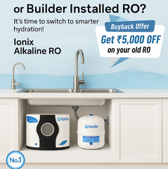 Ionix Under Sink RO + UF Water Purifier for Home - Alkaline + Copper Retention Technology