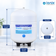 Ionix Under Sink RO + UF Water Purifier for Home - Alkaline + Copper Retention Technology