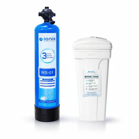 Ionix Ion Exchange Technology Based Water softener, India's First 3 Stage water softener with High capacity Calcium Holding Resin , Low maintenance with Easy Regenration