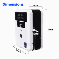 IONIX 100 LPH Commercial RO Water Purifier for School, Office, Factory | High Flow RO Plant with TDS Controller | Industrial Water Purifier for 300-500L Daily Use.