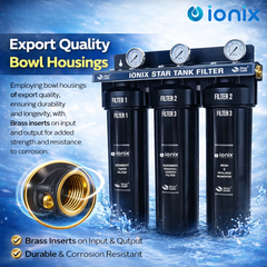 IONIX Star Tank Filteration System, Saltless Water Softener, German Quality With Pressure Motor