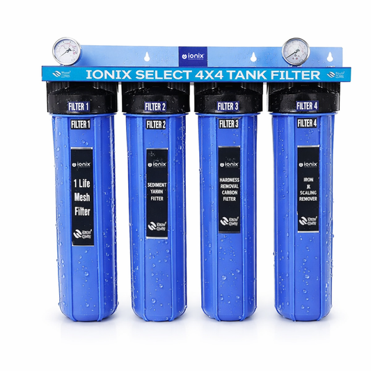 Ionix Select 4-Stage Tank Filtration System with Dual Sediment Filter - Pure Water Solution