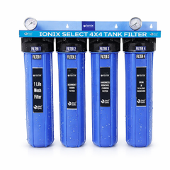 Ionix Select 4-Stage Tank Filtration System with Dual Sediment Filter - Pure Water Solution