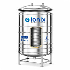 IONIX 1000 Litre Stainless Steel Insulated Water Tank – 7 Layer, Food-Grade SS 304 with Stand