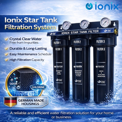 IONIX Star Tank Filteration System, Saltless Water Softener, German Quality With Pressure Motor