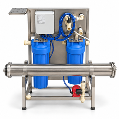 IONIX 500 LPH Fully Automatic Commercial RO Plant with Auto Backwash Pretreatment, Front TDS Display & Stainless Steel Body