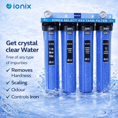 Ionix Select 4-Stage Tank Filtration System with Dual Sediment Filter - Pure Water Solution