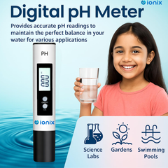 IONIX PH Meter with 6 Buffers for Water Testing