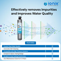 Ionix 0 Maintenance cost for 5 years ,Fit and Forget model, 3 Stage Clear Pro Automatic, Years ahead in Innovation , Perfect Tank filter for your Home (SS-304)