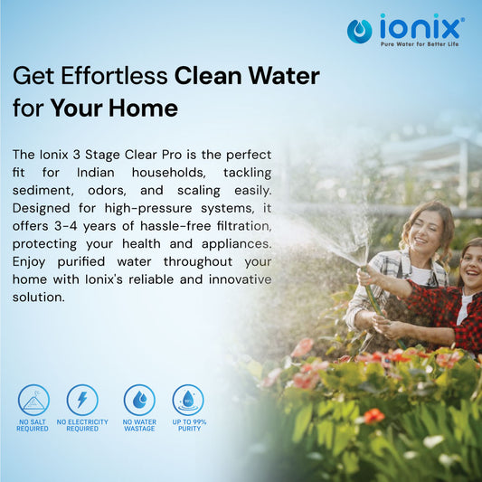 Ionix 0 Maintenance cost for 5 years , 3 Stage Clear Pro Manual, Years ahead in Innovation , Perfect Tank filter for your Home