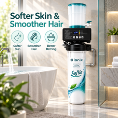 IONIX Softie Fully Automatic Bathroom Water Softener – 6L Food Grade Resin