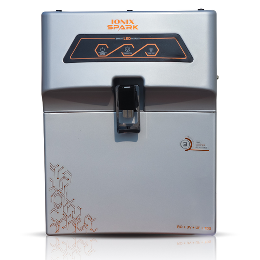IONIX Silver Spark RO – Premium Stainless Steel Tank Water Purifier | 8 Litres | SS 304.