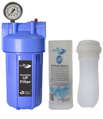 Ionix 10 inch Jumbo washable UF filter set , 1 inch in out , life upto 5 years