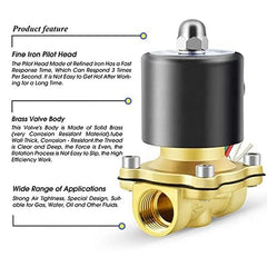 IONIX Brass solenoid valve 3/4 inch for industrial water purifier, irrigation, overhead tank, Normally closed type sv 220V AC