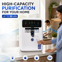 Ionix 50 LPH Commercial RO Water Purifier for Clinic, Office, Home | High Flow Small RO Plant with TDS Controller | Compact Industrial RO with Installation Kit