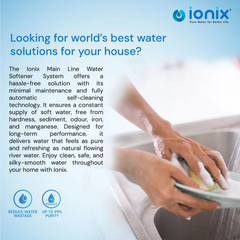 Ionix Dual Vessel Automatic Water Softener WSA02-FRP-100 | 14×65 FRP ClearPro Filter + 100L Resin Softener | Automatic Regeneration | Whole House Water Treatment System