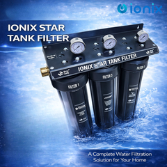 IONIX Star Tank Filteration System, Saltless Water Softener, German Quality With Pressure Motor