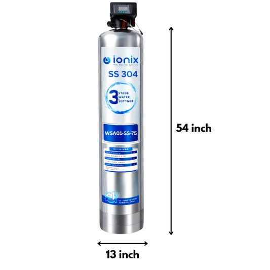 Ionix Stainless Steel Combo – Automatic Water Softener | Zero Maintenance, Max Protection | SS-304 Build for Indian Homes