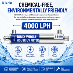 IONIX Whole House UV Filter 55W, 4000 LPH, SS304, 1.5 Inch In/Out