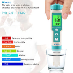 IONIX 7 in 1 PH/EC/ORP/S.G/Salinity/Temperature/TDS Meter, PH Meter, Water Testing Kit for Swimming Pools, Aquarium, multiparameter water quality tester, ph meter for water testing