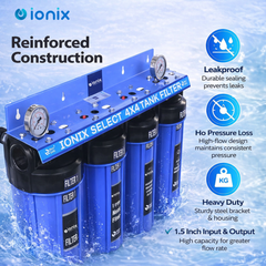 Ionix Select 4-Stage Tank Filtration System with Dual Sediment Filter - Pure Water Solution
