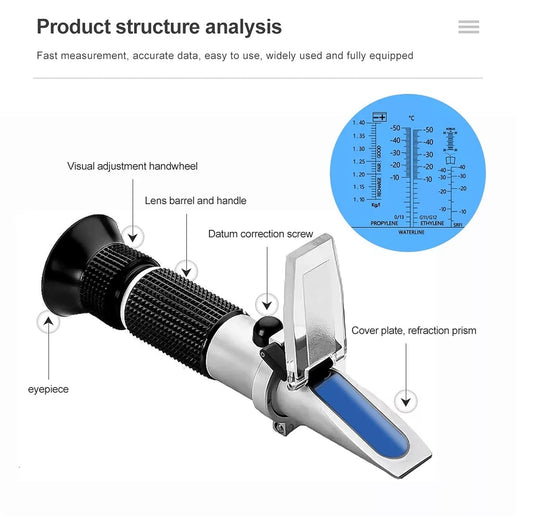 IONIX salinity meter for aquaculture Illuminated Automatic salinity tester/Temperature Compensation 0-100% Brix Refractometer For Beer Wine Cnc Fruit, Black MultiTester