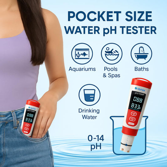 IONIX Profession PH meter,2 in 1 with Temperature | Laboratory Accuracy
