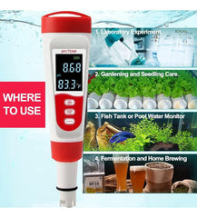 IONIX Profession PH meter,2 in 1 with Temperature | Laboratory Accuracy