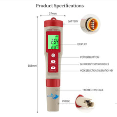 IONIX ORP Meter Oxidation Reduction Detector Redox Tester for Water Purity, water ORP tester, red