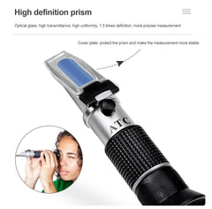 IONIX salinity meter for aquaculture Illuminated Automatic salinity tester/Temperature Compensation 0-100% Brix Refractometer For Beer Wine Cnc Fruit, Black MultiTester