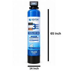 Ionix TFCPA-FRP-100 Automatic Tank Water Filter (14×65 Inch) | 3 Stage Clear Pro Automatic | 0 Maintenance Cost for Up to 5 Years | Fit & Forget Model | Whole House Water Filtration System