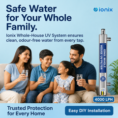 IONIX Whole House UV Filter 55W, 4000 LPH, SS304, 1.5 Inch In/Out
