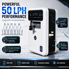 Ionix 50 LPH Commercial RO Water Purifier for Clinic, Office, Home | High Flow Small RO Plant with TDS Controller | Compact Industrial RO with Installation Kit