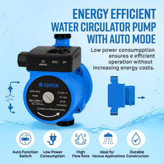 IONIX Automatic Water Pressure Pump Suitable for Hot Water Circulation, Washing Machine, RO Shower