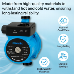 IONIX Automatic Water Pressure Pump Suitable for Hot Water Circulation, Washing Machine, RO Shower